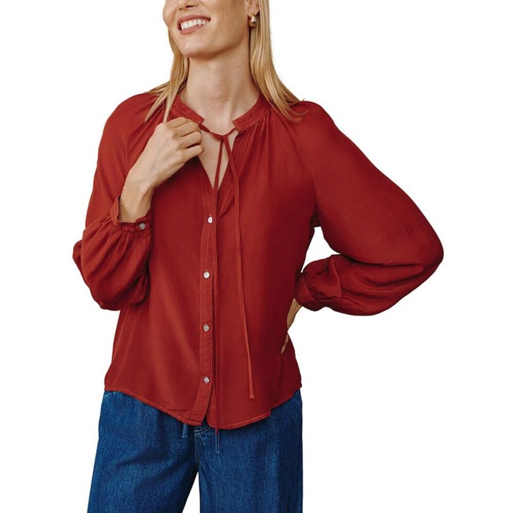 Bella Dahl Womens  Raglan Button Down Shirt